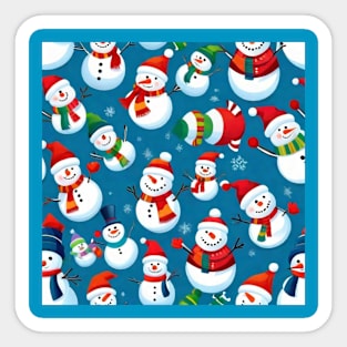 Happy snowmen Sticker